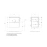 База под раковину подвесная BELBAGNO UNO-MINI-600-2C-SO-BO
