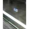 Зеркало BELBAGNO SPC-KRAFT-500-900-LED-TCH-WARM-NERO в алюминиевой раме со встроенным светильником, сенсорным выключателем и подогревом, 500x32x900